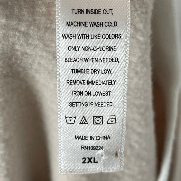 Morning Sun Vintage double collar embroidered beaded Christmas owl sweatshirt - Picture 8 of 8